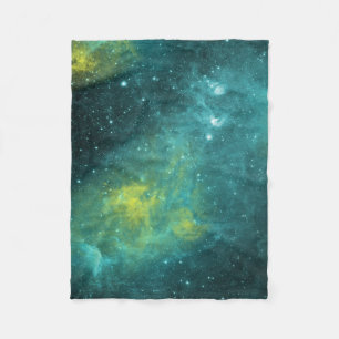 Watercolor Nebula Fleece Blanket