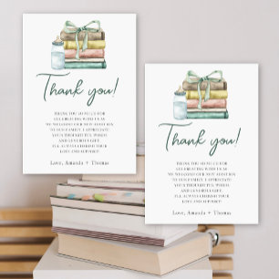 Watercolor New Chapter Baby Shower Thank you Card