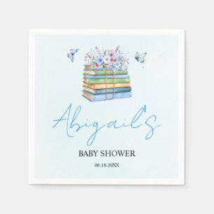 Watercolor New Chapter Begins baby boy shower Napkin