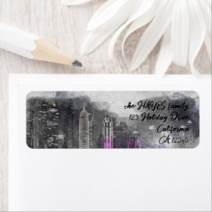 Watercolor night Qatar Postcard