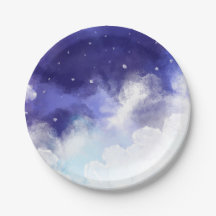 Watercolor Night Sky Abstract Fine Art