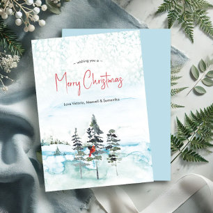Watercolor Non Photo Christmas Cards