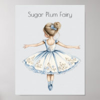 Watercolor Nutcracker Ballet Sugar Plum Fairy