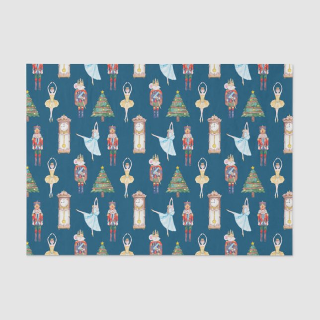 Watercolor Nutcracker Ballet Tissue Paper (Front)