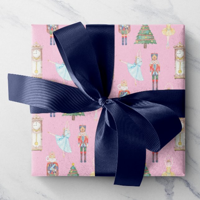 Watercolor Nutcracker Ballet Wrapping Paper (Creator Uploaded)