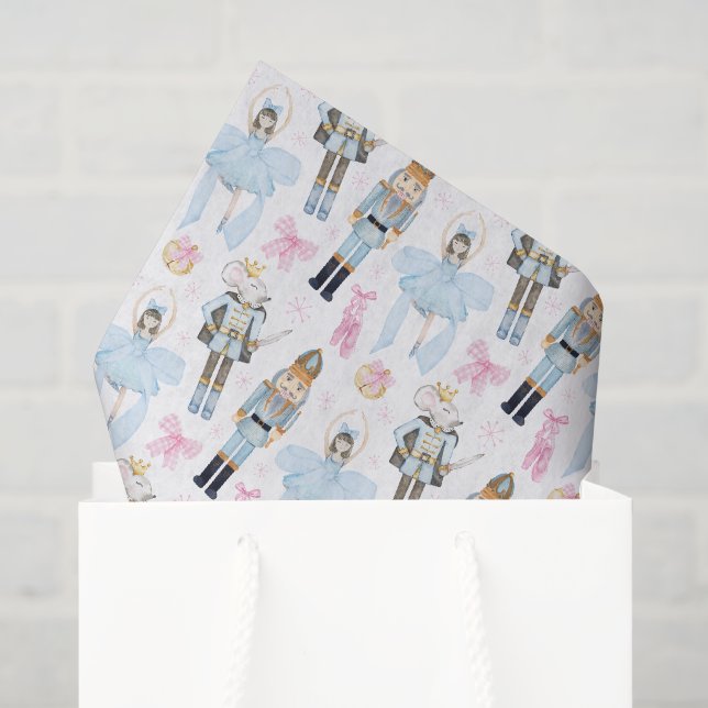 Watercolor Nutcracker Christmas Tissue Paper (Gift Bag)