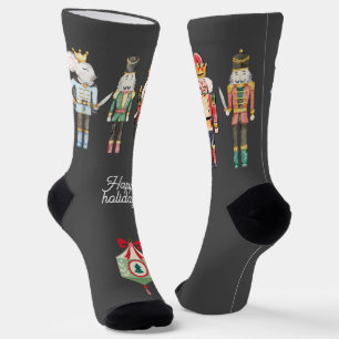Watercolor Nutcracker Cute traditional ornament Socks
