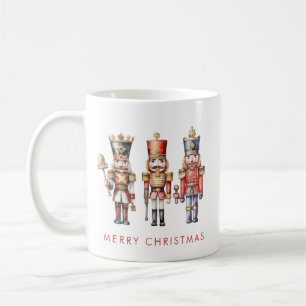 Watercolor Nutcracker Modern Minimal Christmas Coffee Mug