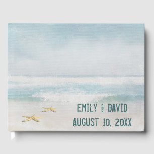 Watercolor Ocean and Starfish  Guest Book