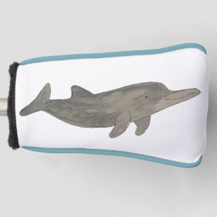 Watercolor Ocean Animal Dolphin Golf Head Cover