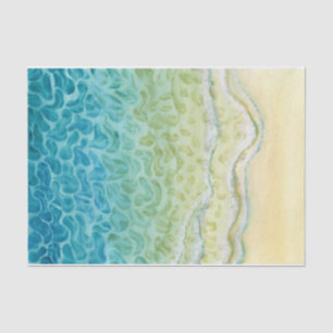 Watercolor Ocean Beach Tissue Paper