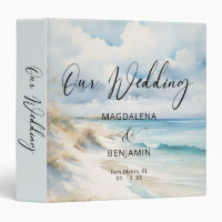 Watercolor Ocean Coastal On the Beach Wedding