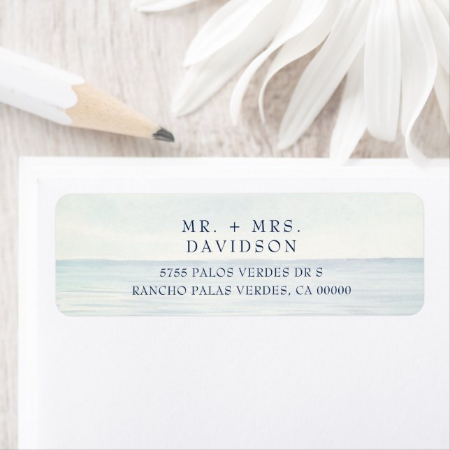 Watercolor Ocean Mr. and Mrs. (Insitu)