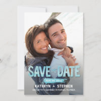 Watercolor Ocean Save The Date Cards