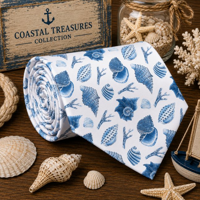 Watercolor Ocean Sea Animals Pattern  Tie (Creator Uploaded)