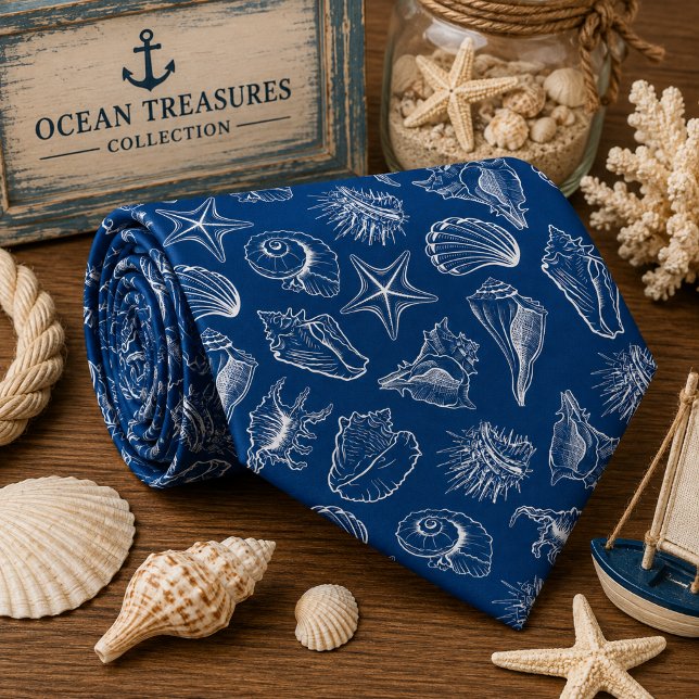 Watercolor Ocean Sea Animals Pattern  Tie (Creator Uploaded)