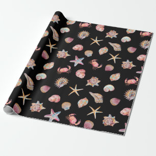 Watercolor Ocean Sea Animals Pattern Wrapping Paper