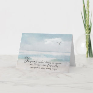 Watercolor Ocean Sympathy Thank You  Card