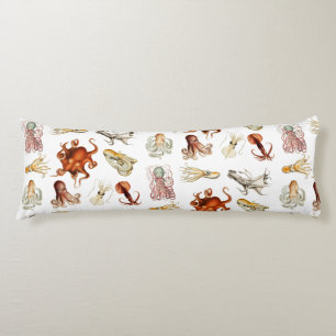 Watercolor Octopus Cephalopod Ocean Animals Body Pillow
