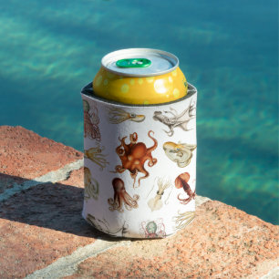 Watercolor Octopus Cephalopod Ocean Animals  Can Cooler