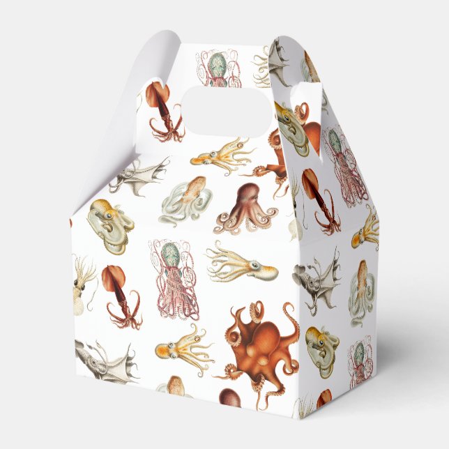 Watercolor Octopus Cephalopod Ocean Animals  Favor Box (Front Side)