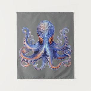  Watercolor Octopus  Tapestry