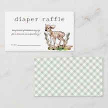 Watercolor Oh Deer Woodland Déchets Carte Raffin