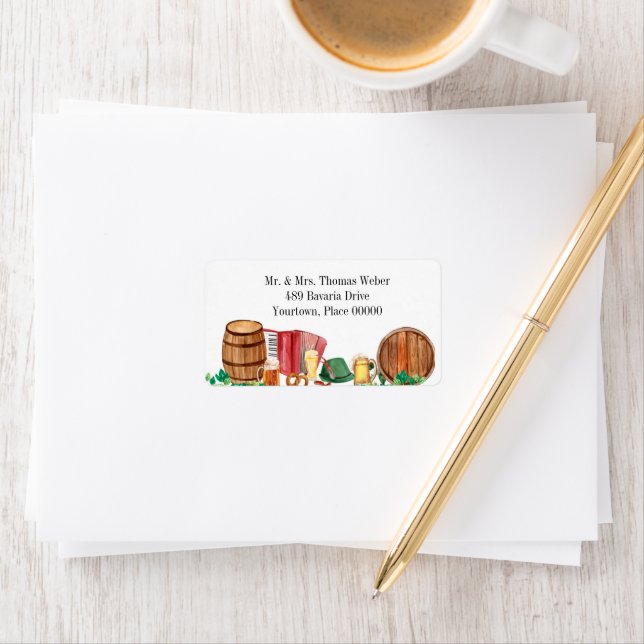 Watercolor Oktoberfest German Address Label (Insitu)