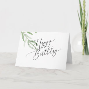 Watercolor Olive Branch Bonne carte d'anniversaire