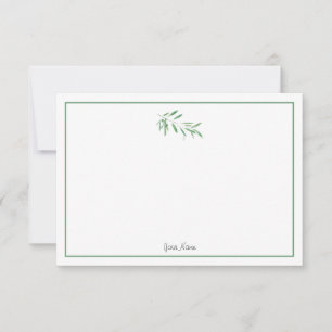 Watercolor Olive Branch Card