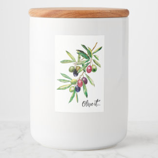 Watercolor Olive Branch Food Label
