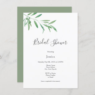 Watercolor Olive Branch Invitation
