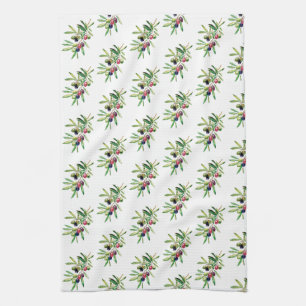 Watercolor Olive Branch Kitchen Towel