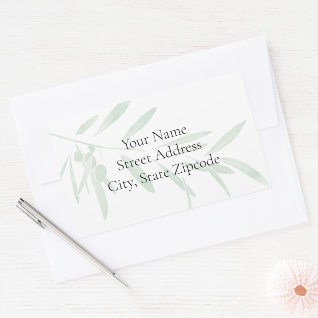 Watercolor Olive Branch labels (Envelope)