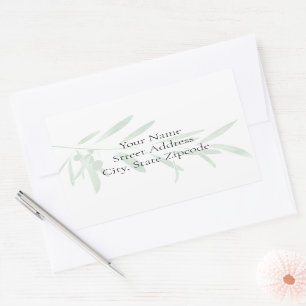 Watercolor Olive Branch labels