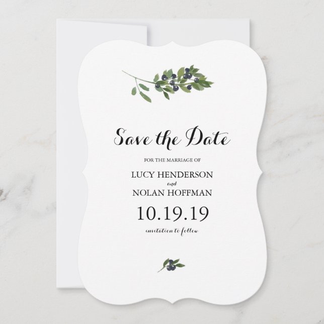 Watercolor Olive Orchard | Save the Date (Front)