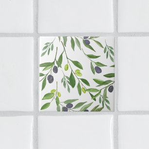 Watercolor Olive  Tile