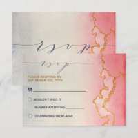 Watercolor Ombre Gold Marble | RSVP
