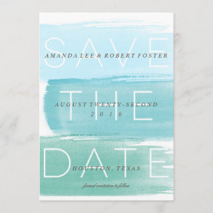 Watercolor Ombre Stripes Save the Date