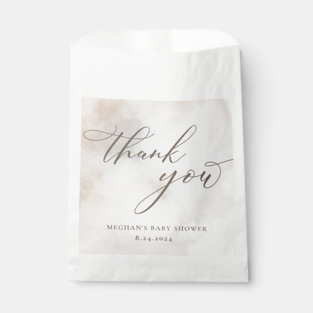 Watercolor On Cloud 9 Baby Shower  Favour Bag (Front)