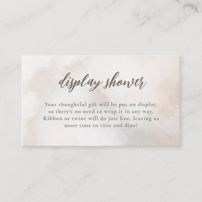 Watercolor On Cloud 9 Display Shower Enclosure Card (Front)