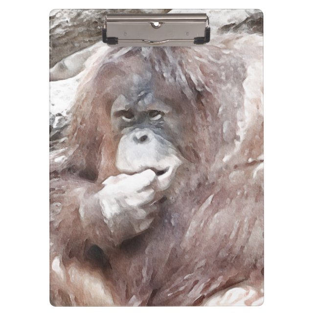 Watercolor Orang 2 Clipboard (Front)