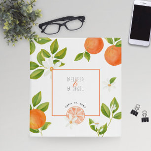 🍊🌼 Watercolor Orange Blossoms Wedding Binder