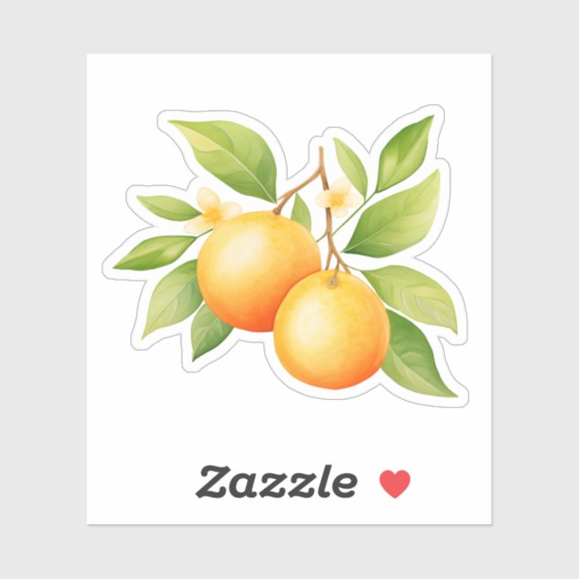 Watercolor Orange Flower (Sheet)