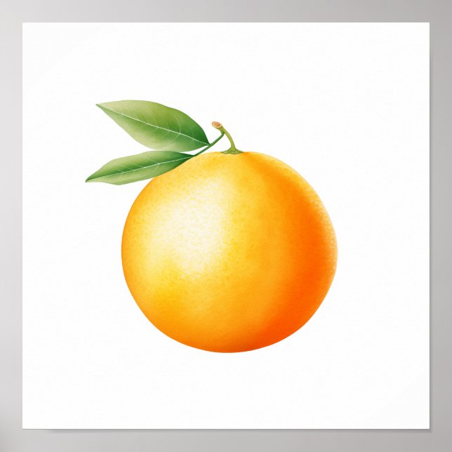 Watercolor Orange Poster (Front)