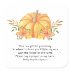 Watercolor orange Pumpkin - prayer candle sticker