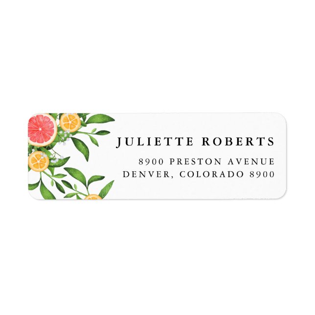 Watercolor Oranges and Grapefruits (Front)