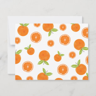 Watercolor Oranges Citrus Fruit Card