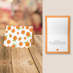 Watercolor Oranges Citrus Fruit Slices Thank You Card