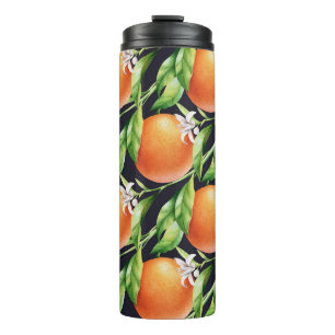 Watercolor Oranges: Citrus Seamless Pattern Thermal Tumbler